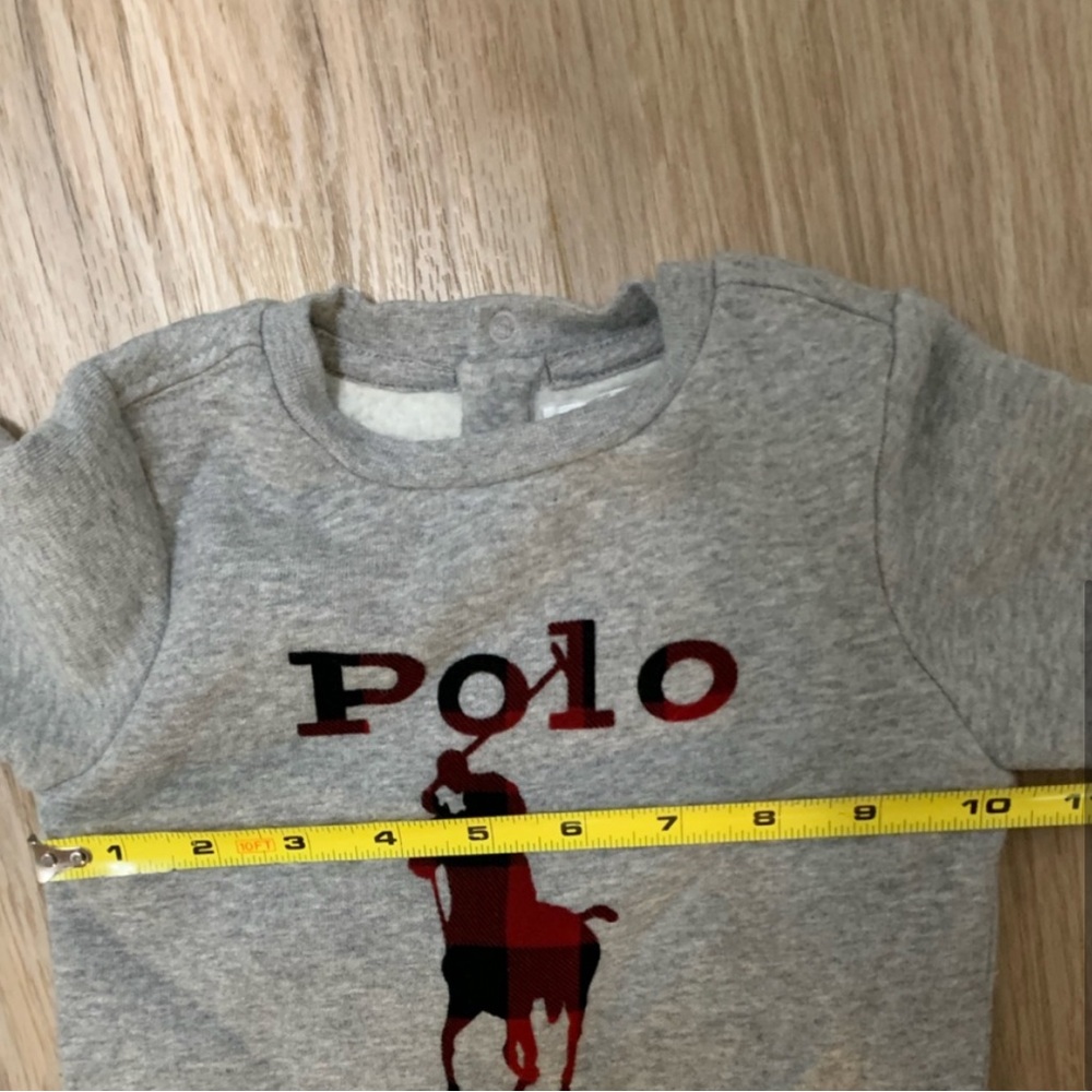 Polo Ralph Lauren Buffalo Check Big Pony Fleece Coverall Romper Onesie - Picture 4 of 6